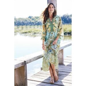 NWOT Soft Surroundings Women's Baroque Maxi Dress Floral, Size M